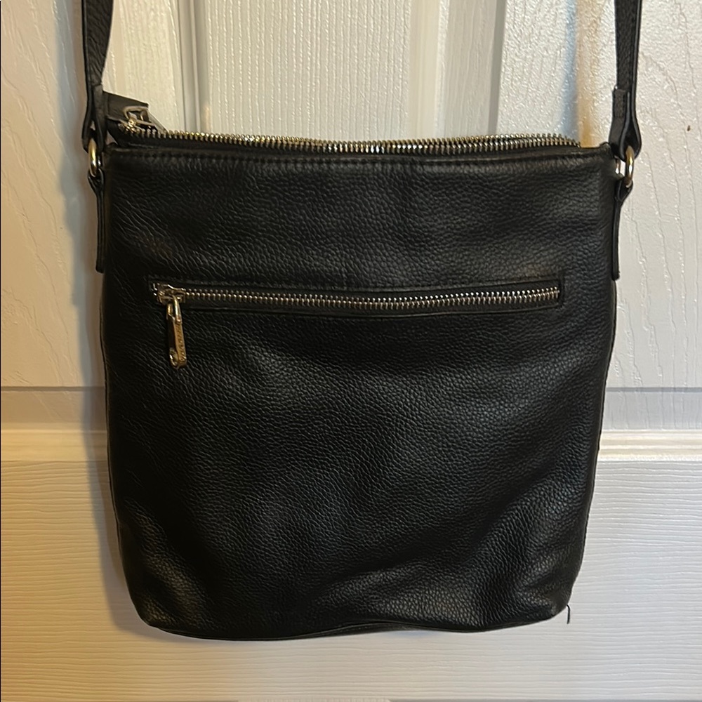 Bugatti black Leather Crossbody Bag